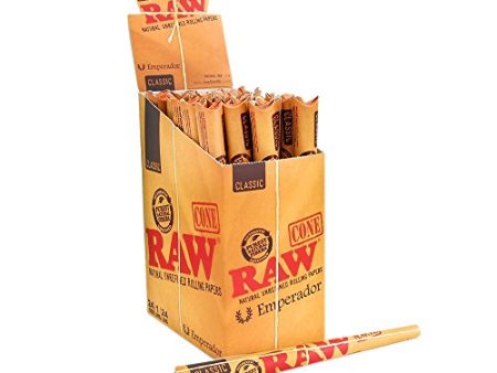 RAW Classic Natural Unrefined Prerolled Emperador Cone (24) Discount