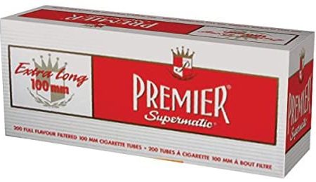 Premier Full Flaor 100mm Cigarette Tubes 200 Count Per Box Supply