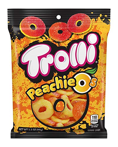 Trolli Peachie O s Sour Gummy Rings Candy, 4.25 Ounce, Cheap