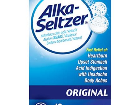 Alka Seltzer Original Antacid & Pain Relief Medicine 12ct Sale