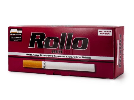 Rollo Red Cigarette Tubes King Size 84mm 200 Tubes Per Box Online Hot Sale