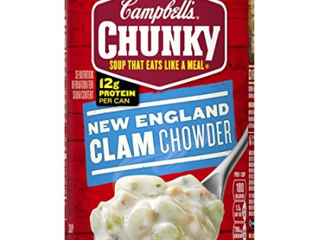 Campbell s Chunky New England Clam Chowder, 18.8 oz Online Hot Sale