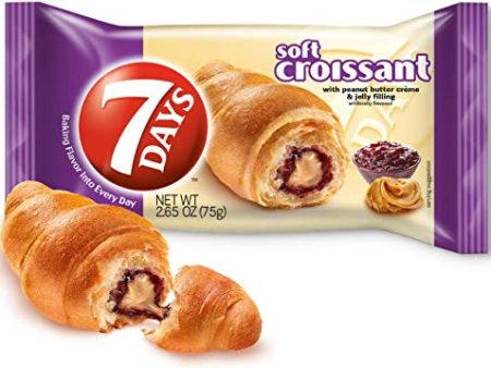 7Days Soft Croissant, Peanut Butter Jelly Filling (Pack of 6) Online Sale