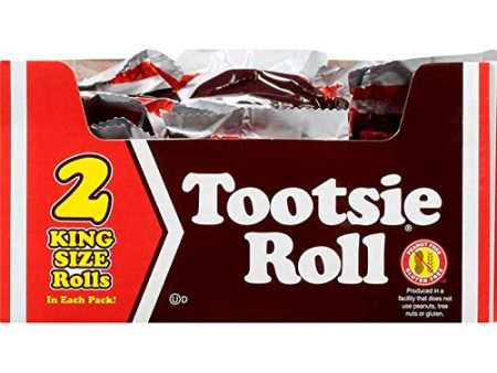 Tootsie Roll 2 King Size Rolls, 5 Ounce Pack - 15 Count Display Box Supply