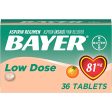 Aspirin Regimen Bayer 81mg Chewable Tablets Pain Reliever Orange Flavor 36 Count Discount