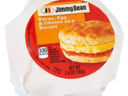 Jimmy Dean Bacon, Egg and Cheese Sandwich Biscuit, 3.6 Ounce [12-Pack] Online Hot Sale