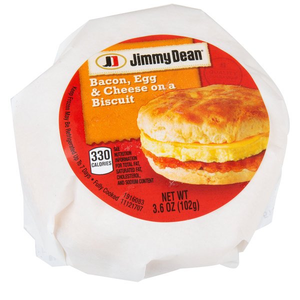 Jimmy Dean Bacon, Egg and Cheese Sandwich Biscuit, 3.6 Ounce [12-Pack] Online Hot Sale