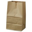 Duro ID# 18421 20# Short SOS Bag 40# 100% Recycled Natural Kraft, 500 Piece Sale