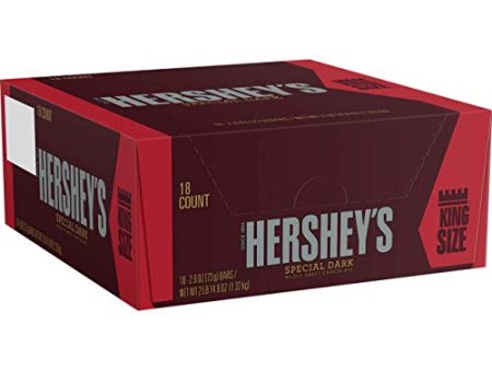 HERSHEY S Special Dark Chocolate Candy Bars, King Size (Pack of 18) Online