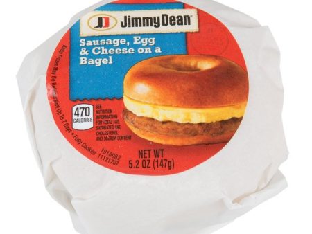 Jimmy Dean Sausage, Egg and Cheese Bagel, 5.2 Ounce Online Sale