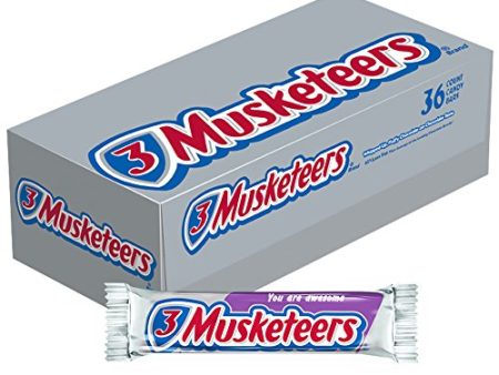 3 MUSKETEERS Chocolate Singles Size Candy Bars 1.92-Ounce Bar 36-Count Box For Sale