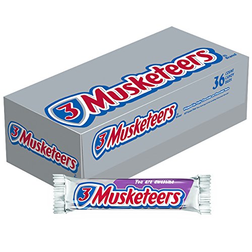 3 MUSKETEERS Chocolate Singles Size Candy Bars 1.92-Ounce Bar 36-Count Box For Sale