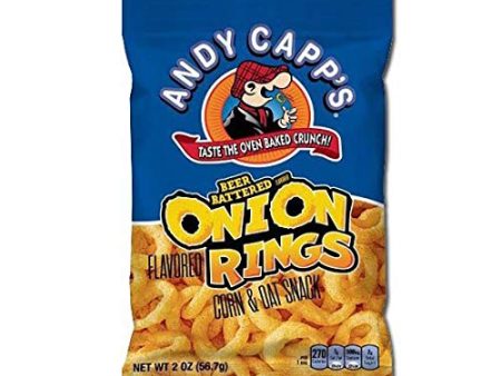 Andy Capp s Beer Battered Onion Rings Baked Oat & Corn Snacks, 2 Oz Online Sale