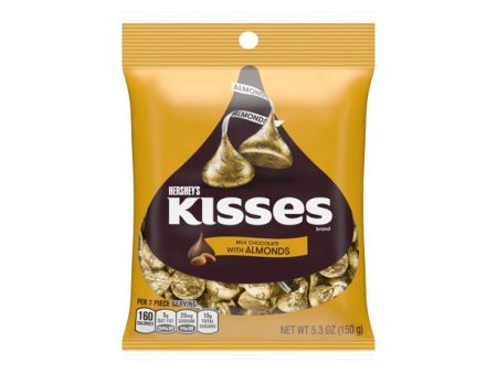 HERSHEY S Kisses Chocolate Candy with Almonds, 5.3 Ounce Online now