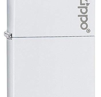 Zippo Z-00214ZL Lighter, Durable White Matte Finish, Color Image, Classic Windproof Design Fashion