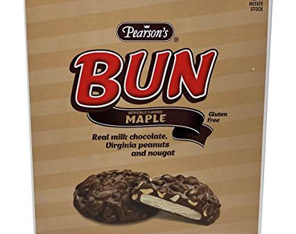 Pearson s Maple BUN Bar | Combination of Fresh Roasted Peanuts, Real Milk Chocolate, and Creamy Center Made of Real Maple | Pack of 24 - 1.75 oz. Peanut Cluster Bars Supply