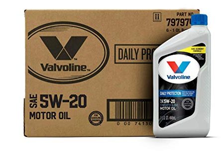 Valvoline Daily Protection SAE 5W-20 Synthetic Blend Motor Oil 1 QT, Case of 6 Hot on Sale