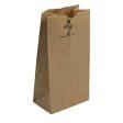 Duro ID# 18404 4# SOS Bag 30# 100% Recycled Natural Kraft 500pk 5  x3 - 1 3  X9 - 3 4  Supply