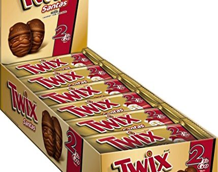 TWIX Holiday Caramel Sharing Size Chocolate Cookie Bar Candy Santa 2.12-Ounce Bar 24-Count Box For Discount