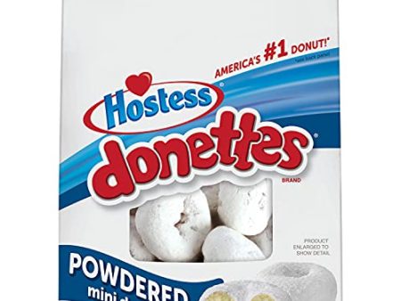 Hostess Donettes Mini Donuts, Powdered, 10.5 Ounce (Pack of 6) Online now