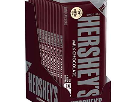 Hershey s Milk Chocolate Easter Candy, 4.4 Ounce, Extra Large Bars, 12 Count For Sale