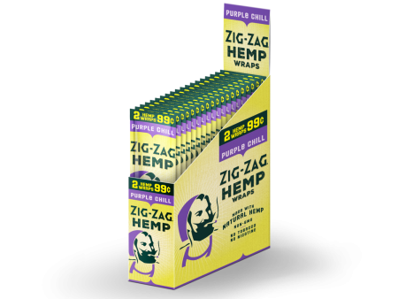 Zig Zag - Tobacco- Free - Flavored H Wraps, 50 Count, Purple Chill Supply