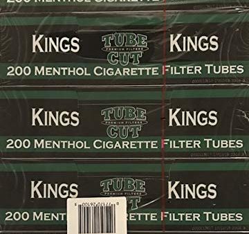 Gambler Tube Cut Menthol King Size Cigarette Tubes 200 Count Per Box (Pack of 5) Hot on Sale