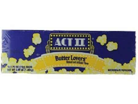 ACT II POPCORN BUTTER LOVERS 2.75 oz Each ( 18 in a Pack ) Fashion