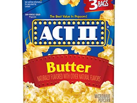 ACT II Butter Microwave Popcorn, 3-Count 2.75-oz. Bags Online