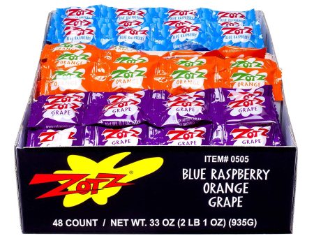 Zotz Strings - Blue Raspberry, Orange and Grape, 0.7 Ounce (Pack of 48) Sale