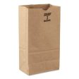 #3 Paper Grocery Bag, 30lb Kraft, Standard 4 3 4 X 2 15 16 X 8 9 16, 500 Bags Sale