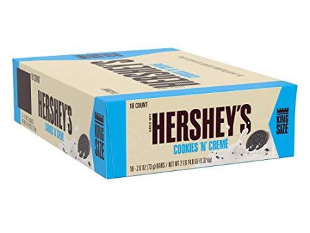 Hershey s Cookies  n  Creme Candy Bar, 18 Count of 2.6 Ounce Bars, 46.56 oz Cheap