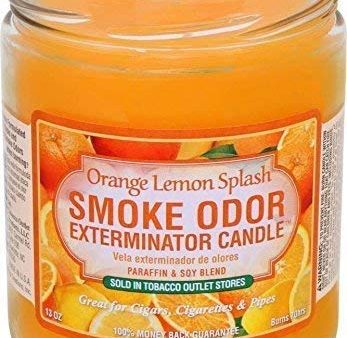 Smoke Odor Exterminator 13 oz Jar Candle Orange, Lemon Splash For Sale