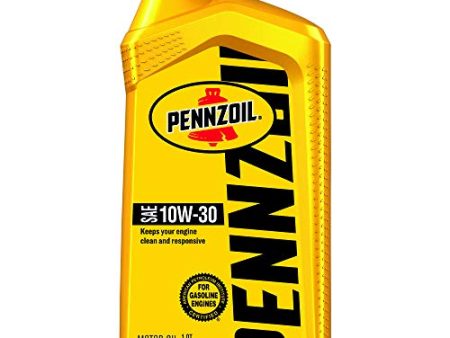 Pennzoil (550035052-6PK) SAE 10W-30 Motor Oil API GF-5- 1 Quart, (Pack of 6) Fashion