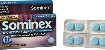 Sominex Nighttime Sleep-Aid with Diphenhydramine HCl 25 mg 16 Tablets Fashion