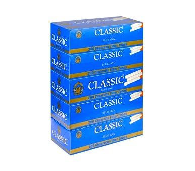 Global Classic Light Blue 100mm Cigarette Tubes 200 Count Per Box Sale