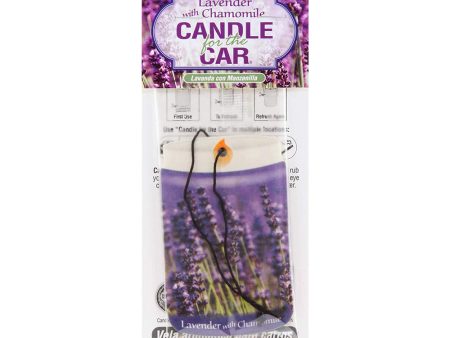 CAR Smoke Odor Exterminator Candle for the Car, Air Freshener Lavender and Chamomile (Pack of 12) For Cheap